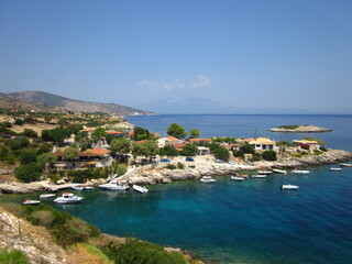 Picturesque Mikro Nisi village in Zakynthos Island, Zante, Greece, Europe