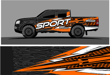 Fototapeta premium Car wrap graphic racing abstract strip and background for car wrap and vinyl sticker 