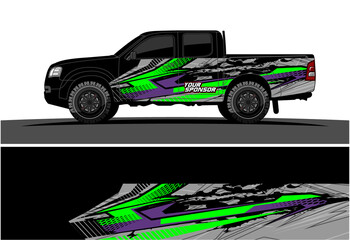 Car wrap graphic racing abstract strip and background for car wrap and vinyl sticker - Vector
