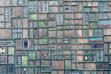 Fototapeta premium old figured wall 