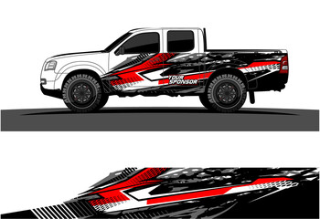 Car wrap graphic racing abstract strip and background for car wrap and vinyl sticker - Vector
