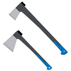 axe with long handle vector icon