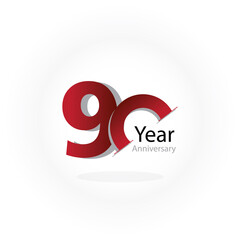 Fototapeta premium 90 Year Anniversary Logo Vector Template Design Illustration