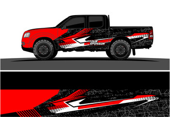 Car wrap graphic racing abstract strip and background for car wrap and vinyl sticker - Vector
