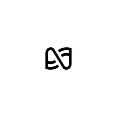 N logo black and white