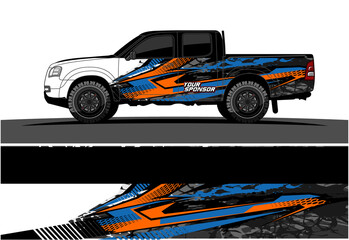 Car wrap graphic racing abstract strip and background for car wrap and vinyl sticker - Vector
