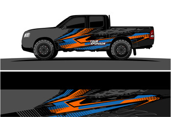 Car wrap graphic racing abstract strip and background for car wrap and vinyl sticker - Vector
