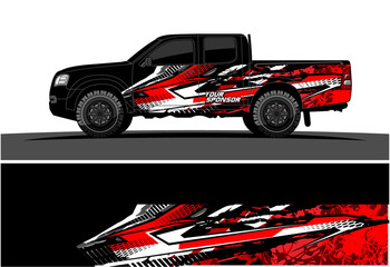 Car wrap graphic racing abstract strip and background for car wrap and vinyl sticker - Vector
