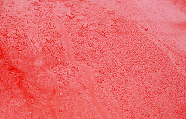 Raindrops on the surface. Rain.