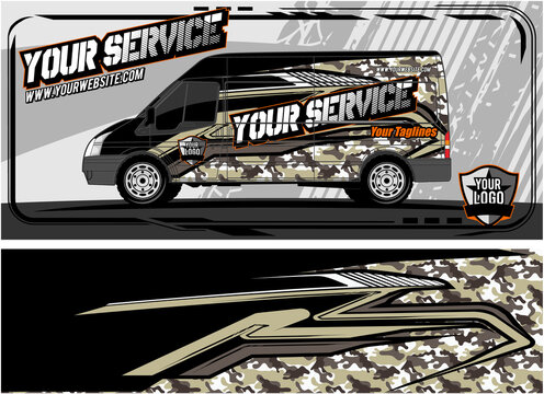 Car Graphic Background Vector. Abstract Lines Vector With Modern Camouflage Design Concept  For Truck And Vehicles Graphics Vinyl Wrap 