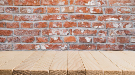 empty brown wood table for background abstract