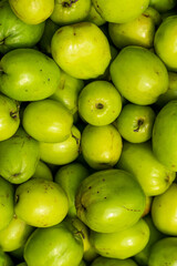 Green jujube, apple kul or Kul Boroi or plums closeup