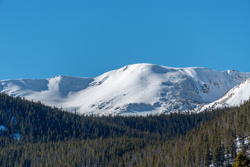 snow covered mountains