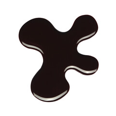 Blot of brown nail polish isolated on white