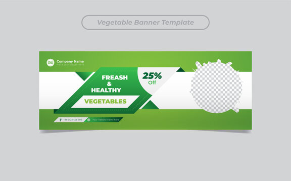 Banner design template with image place modern layout