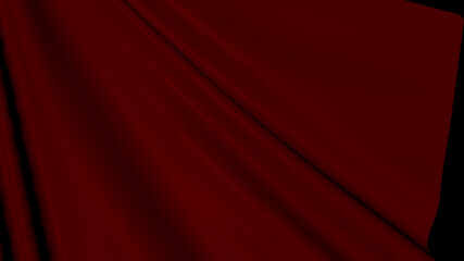 The red cloth falls off revealing a black background. Artistic colorful yellow movement background.