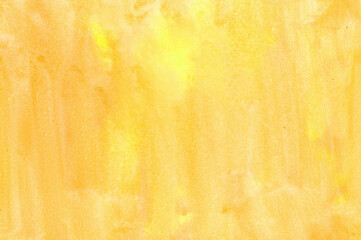 黄色の水彩の筆の跡、背景素材、テクスチャ