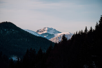 snow covered mountains in Slovakia 