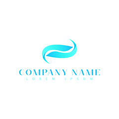 fish logo with a minimalist and symbolic fish shape. with a blue color that makes this fish logo recognizable by the logo of a company engaged in fisheries