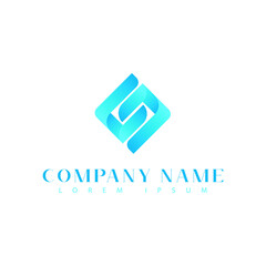 letter s logo design with minimalist design and colorful for company, the first letter uses the letter s