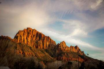 view of red cliffs and hills, Red Rocks National Park, United States of America 