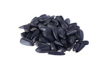 sunflower seeds isolated on white background.