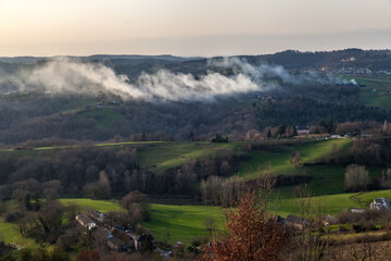 Yssandon (Corrèze, France) - Panorama depuis le vieux bourg sur l'Yssandonnais © PhilippeGraillePhoto