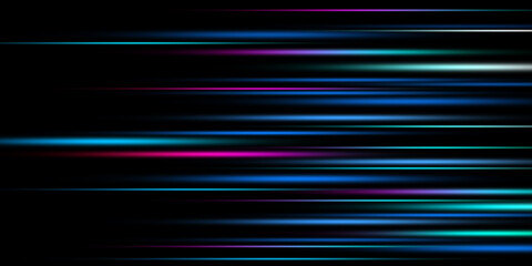 
Abstract colorful light trails in the dark, motion blur effect 