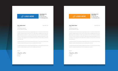 Letterhead format template, business style letterhead design template. Company letterhead template designs. Letterhead, Template.