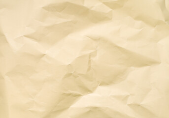 Beige crumpled paper texture