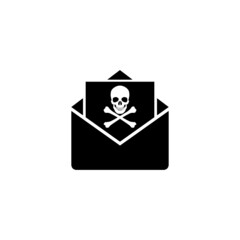 Spam mail message icon isolated on white background