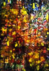 An Abstracture painting titled time in feeling lazy