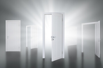 Many ways to choose from, open doors. Decision making
