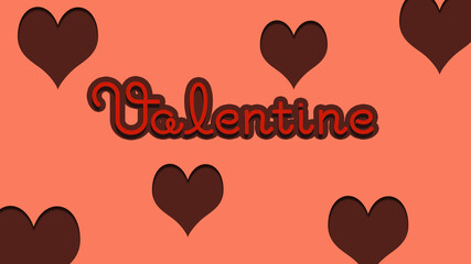 Minimalist valentine love background for template