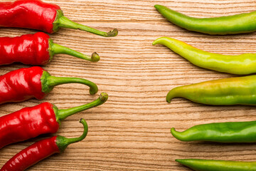 background with hot pepper. different varieties of pepper - chili, green, Bulgarian. spicy.