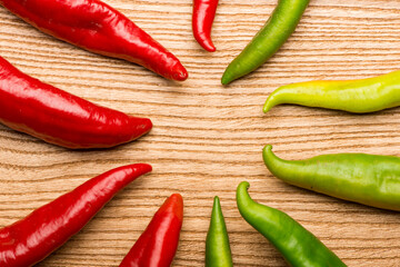 background with hot pepper. different varieties of pepper - chili, green, Bulgarian. spicy.