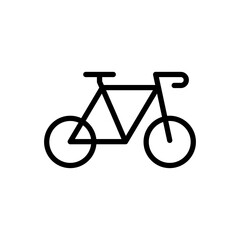 Outline Vector Icon Bike Isolated On A White Background. Bike Icon Sign