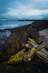 Rubble on the beach of Iceland