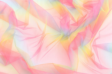 Vintage pastel gradient colors tulle chiffon texture background