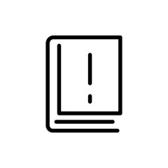 Book Line Icon Sign Symbol Vector
