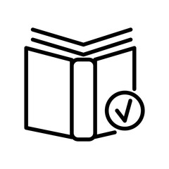 Book Line Icon Sign Symbol Vector