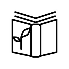 Book Line Icon Sign Symbol Vector