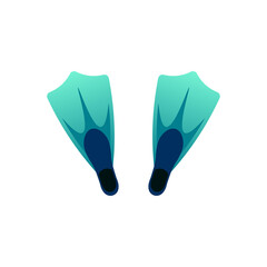 Swimming flippers icon. Swim fins. Vector illustration. Isolated.
