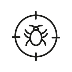 Fototapeta premium Outline Bug Line Icons Isolated On A White Background. Box Icons Sign