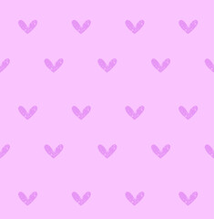 Hearts. seamless pattern. Valentine's Day. Hand drawing illustration. Flat illustration