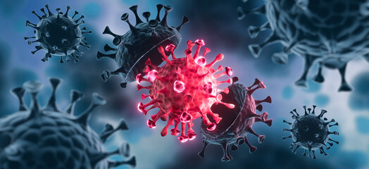 Coronavirus with Mutation - 3D visualizatio