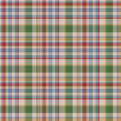 Plaid seamless pattern. Vector background of textile ornament. Flat fabric design.