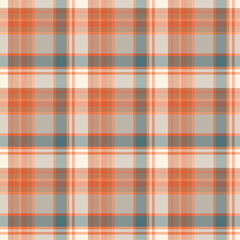 Plaid seamless pattern. Vector background of textile ornament. Flat fabric design.