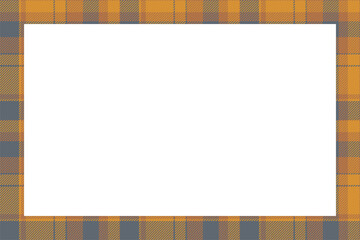 Vintage frame vector. Scottish border pattern retro style. Tartan plaid ornament.