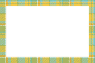 Vintage frame vector. Scottish border pattern retro style. Tartan plaid ornament.
